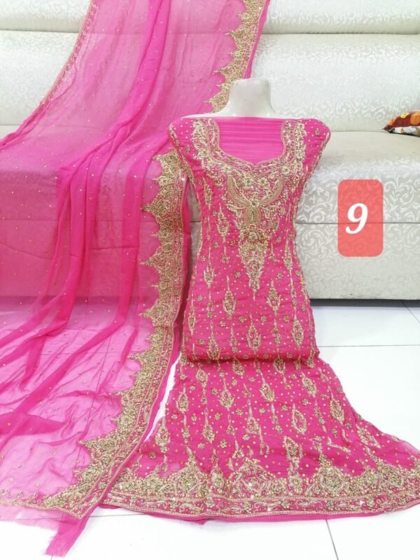 Naqshi Dabqa w matha patti dupatta 3 pcs - Image 9