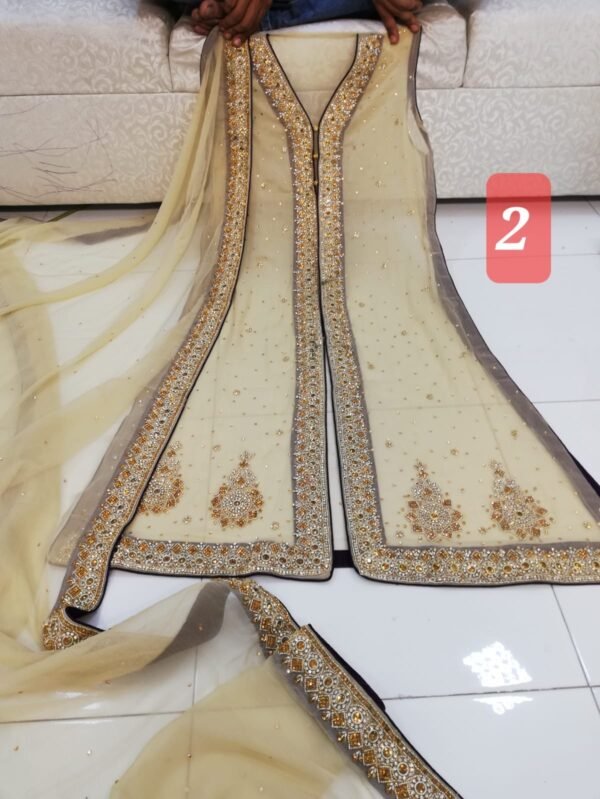 Stone work open shirt - Image 3