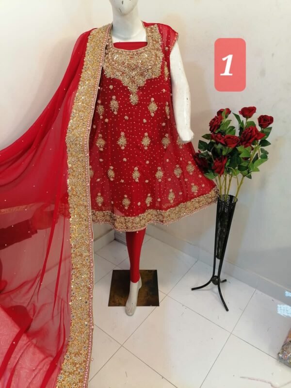 3PC Naqshi frock style