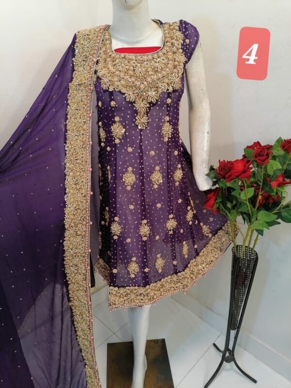 3PC Naqshi frock style - Image 5