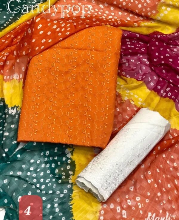 Chicken kari with rajistani chundri silk duppatta - Image 4