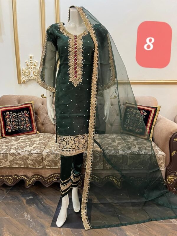 Organza Stitched 3 pcs suit - Image 9