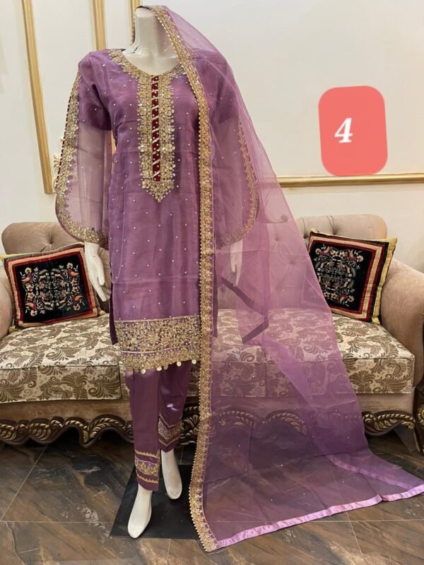 Organza Stitched 3 pcs suit - Image 5