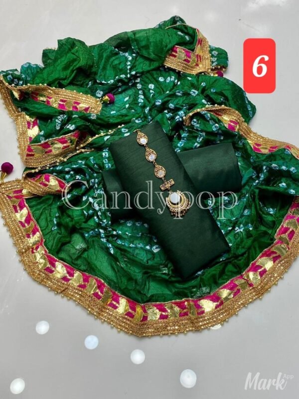3 Pc Suit with Chundri/gota silk Duppata - Image 7