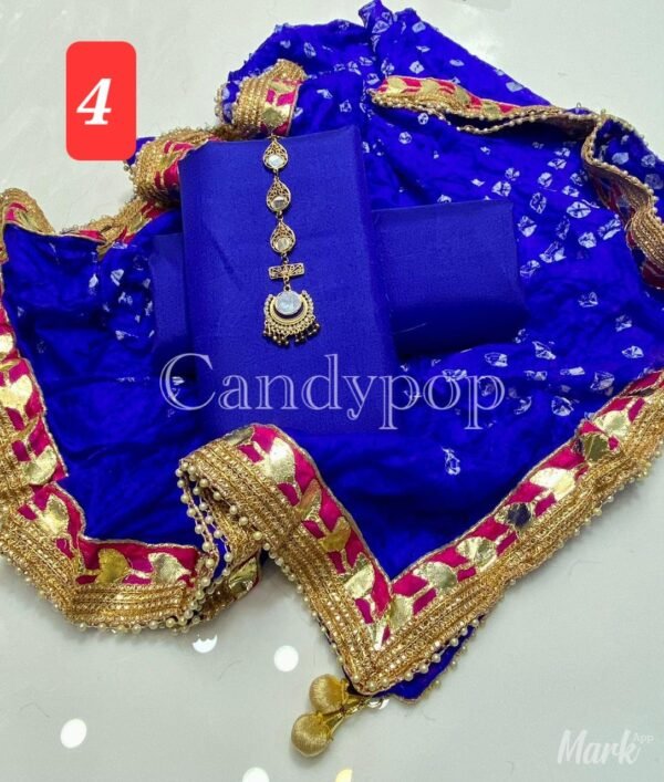 3 Pc Suit with Chundri/gota silk Duppata - Image 5