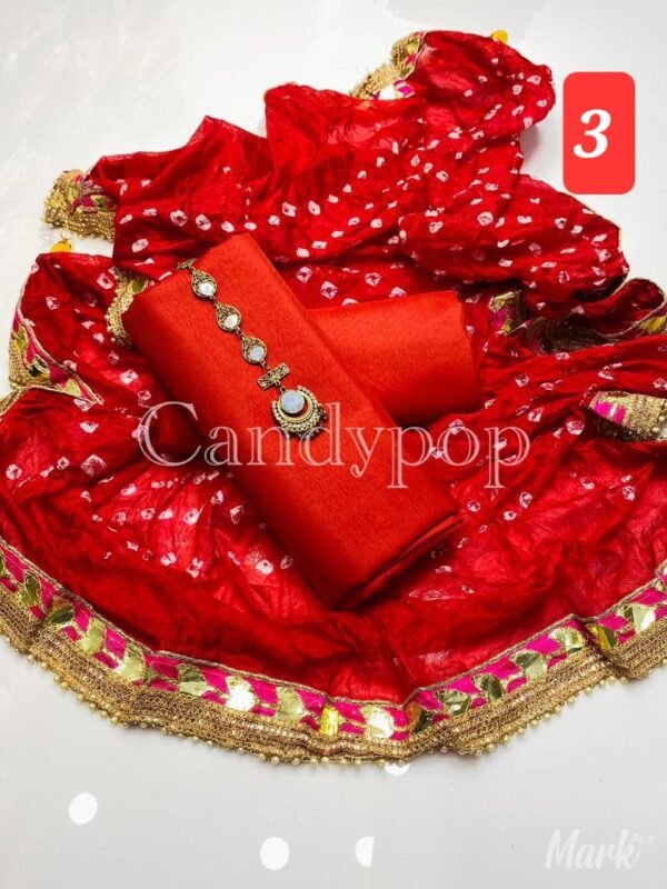 3 Pc Suit with Chundri/gota silk Duppata - Image 4