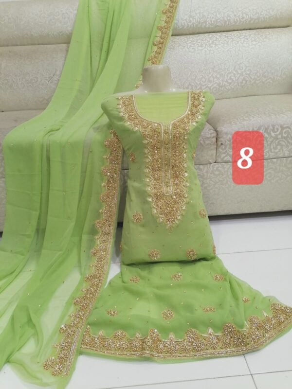 Naqshi Dabqa w matha patti dupatta 3 pcs - Image 8