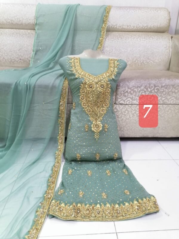 Naqshi Dabqa w matha patti dupatta 3 pcs - Image 7
