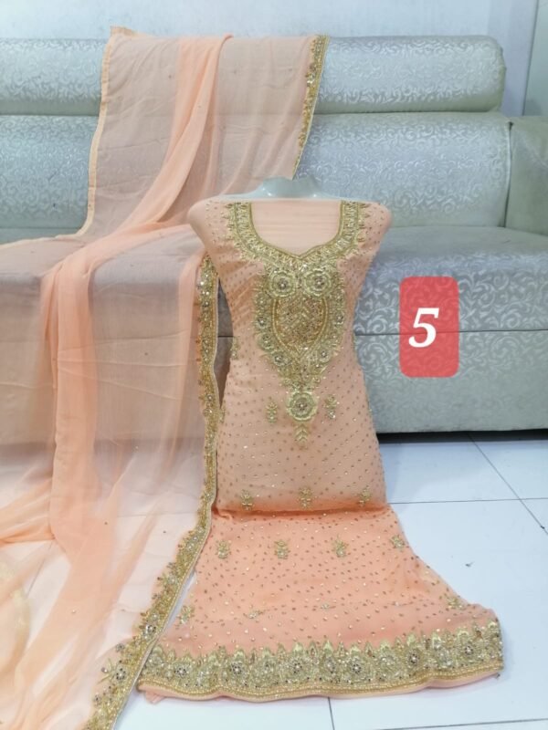 Naqshi Dabqa w matha patti dupatta 3 pcs - Image 5