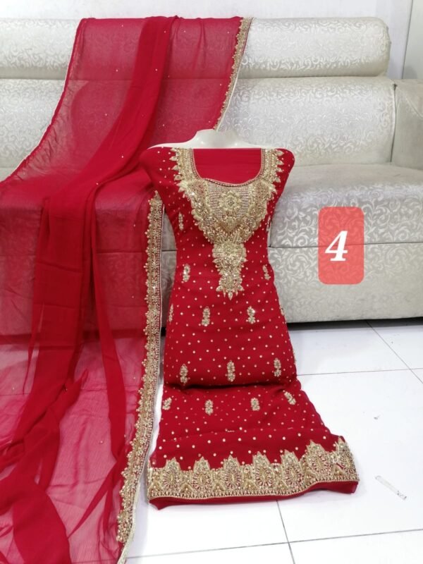 Naqshi Dabqa w matha patti dupatta 3 pcs - Image 4