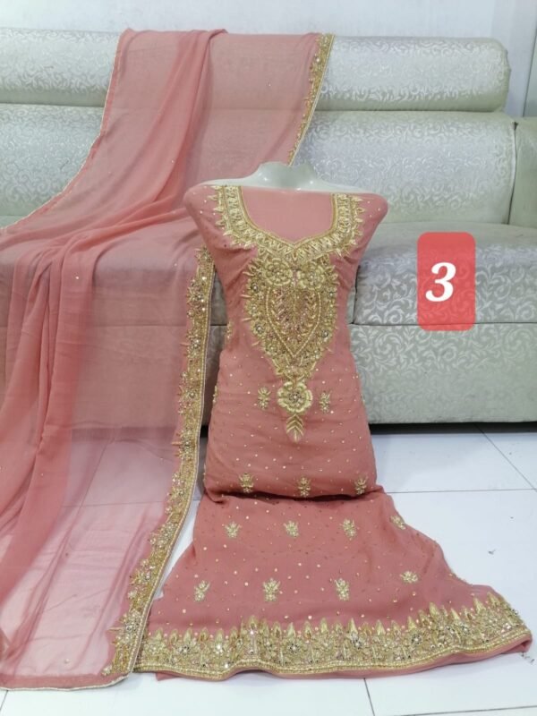 Naqshi Dabqa w matha patti dupatta 3 pcs - Image 3