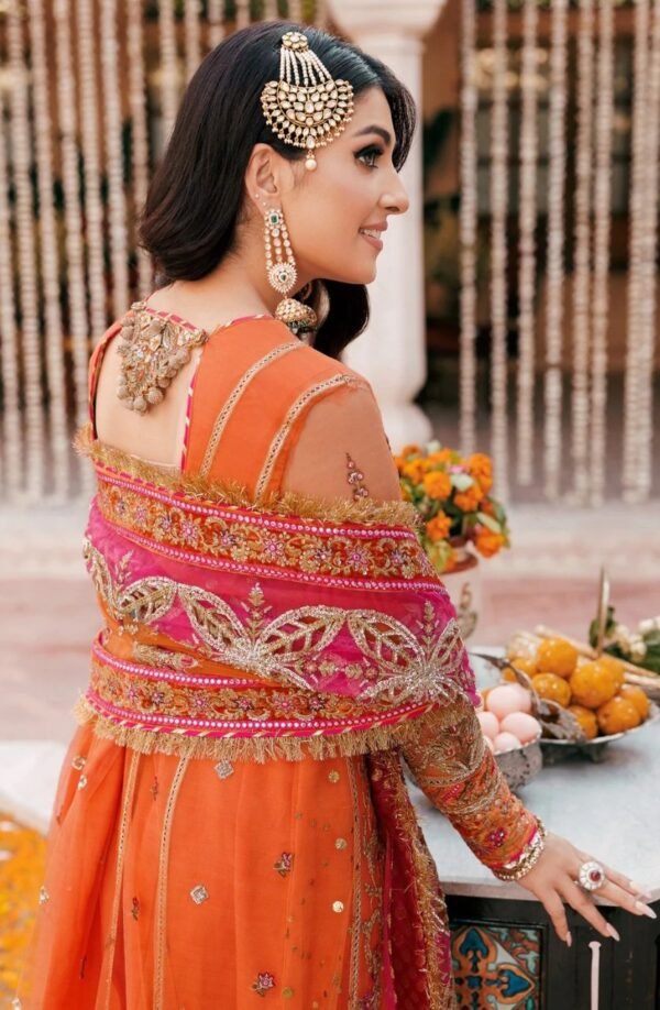 Noor By Saadia Asad Stitched N00RWEDDING-US-ORANGE-D5 - Image 3