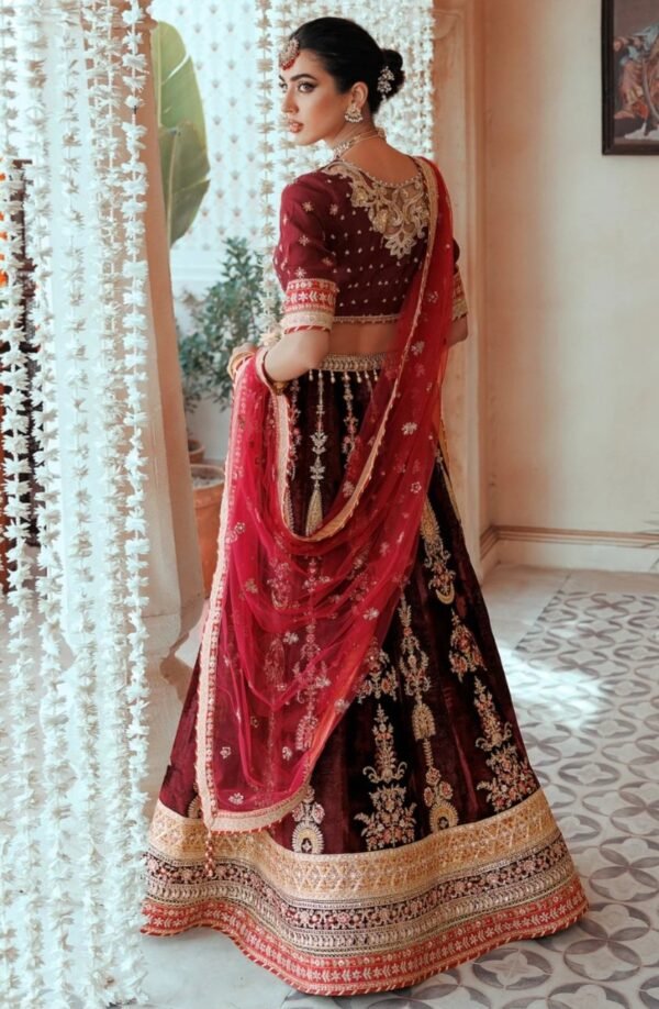Noor By Saadia Asad Stitched N00RWEDDING-US-BURGANDY-D3 - Image 3