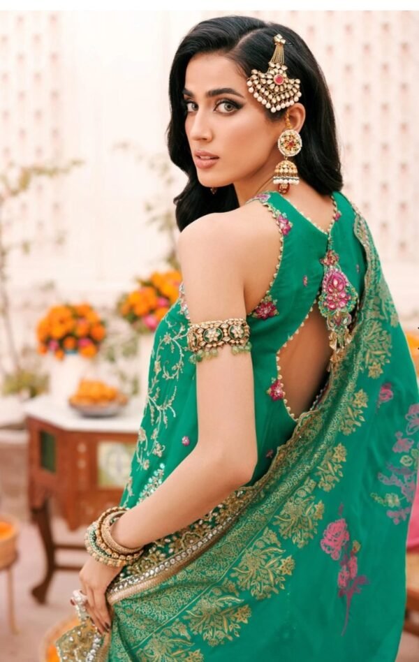Noor By Saadia Asad Stitched N00RWEDDING-US-TEAL-GREEN-D4 - Image 2