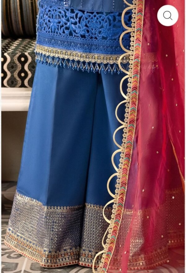 Maria B stitched Sateen - Cobalt Blue CST-608 - Image 7