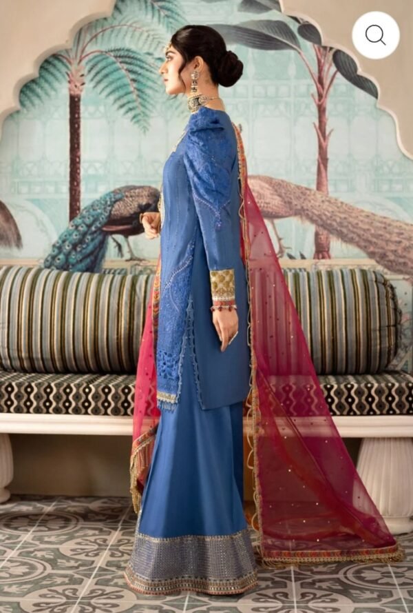 Maria B stitched Sateen - Cobalt Blue CST-608 - Image 8
