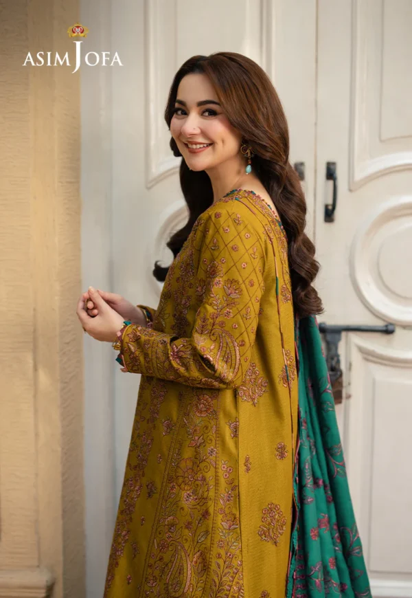 Asim Jofa Stitched AJKI-04 EMBROIDERED TWILL 3 PC - Image 2