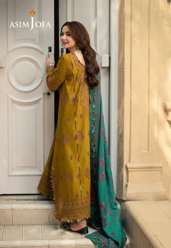 Asim Jofa Stitched AJKI-04 EMBROIDERED TWILL 3 PC - Image 5