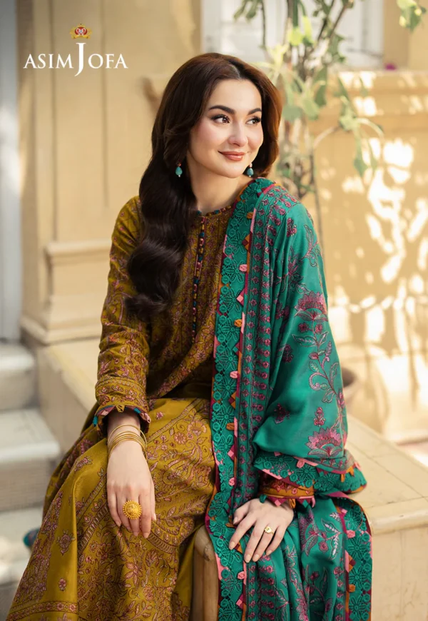 Asim Jofa Stitched AJKI-04 EMBROIDERED TWILL 3 PC - Image 4