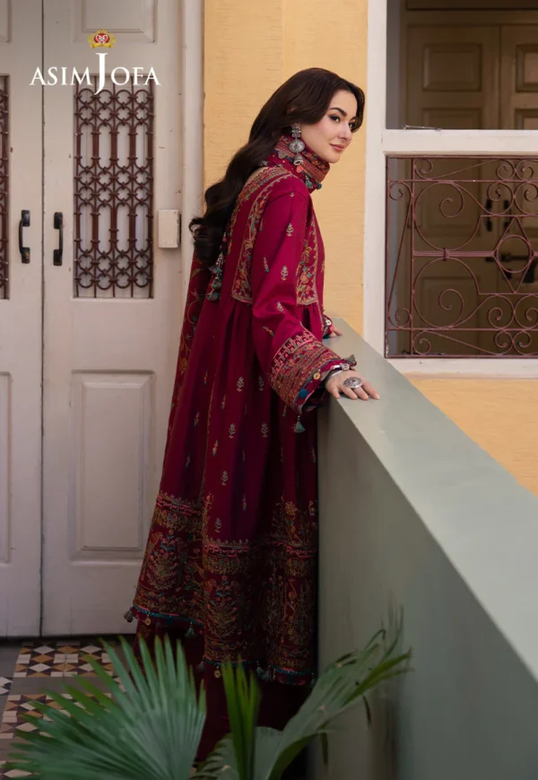 Asim Jofa Stitched AJKI-10 EMBROIDERED TWILL 3 PC - Image 3