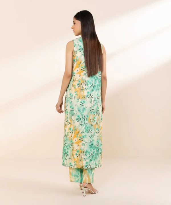 Sapphire Stitched 2 Piece - Embroidered Linen Suit - Image 2