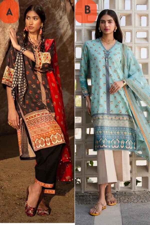 Sana Safinaz Stitched H241-017A/B-2BK