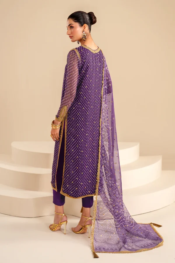 Baroque Stitched CHIFFON UF-625 - Image 5