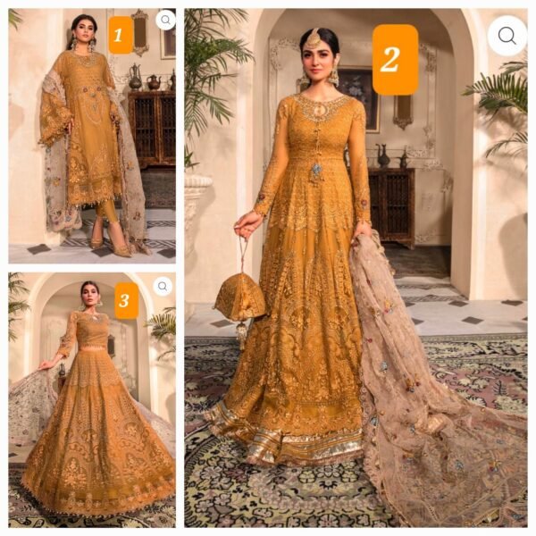 Maria B.Stitched MBROIDERED - Mustard BD-2606