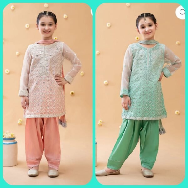 Maria.B Kids Suit Pink/Green MKS-EA23-16