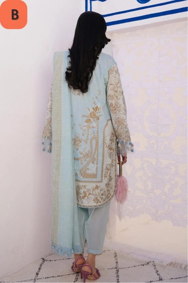 Sana Safinaz Stitched M241-018A/B-3CM - Image 4