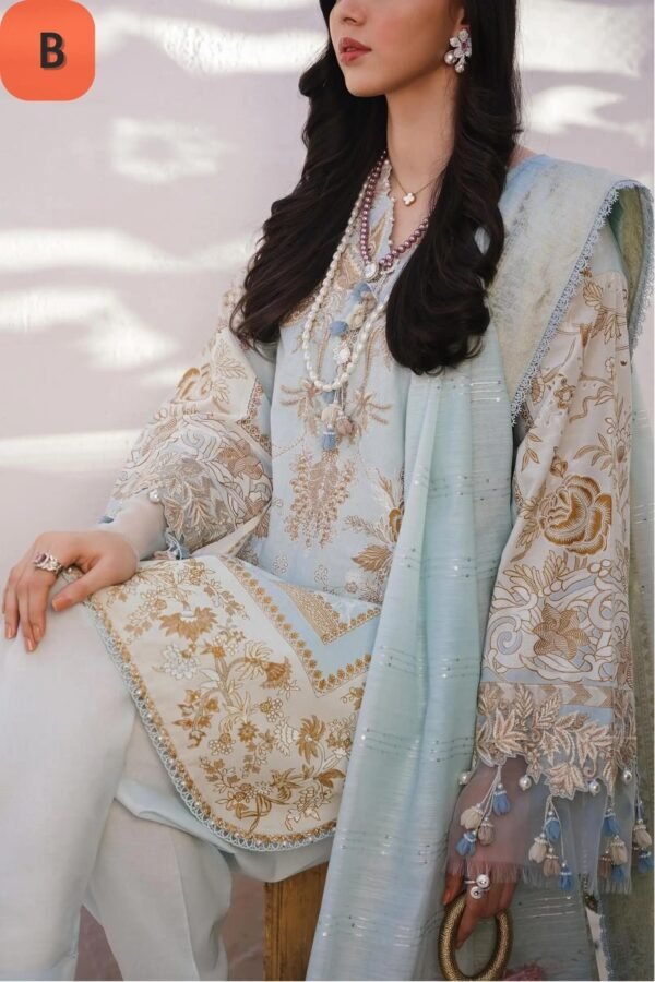 Sana Safinaz Stitched M241-018A/B-3CM - Image 5