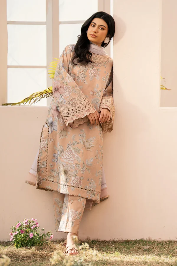 Baroque Stitched PRINTED LAWN UF-597 - Image 4