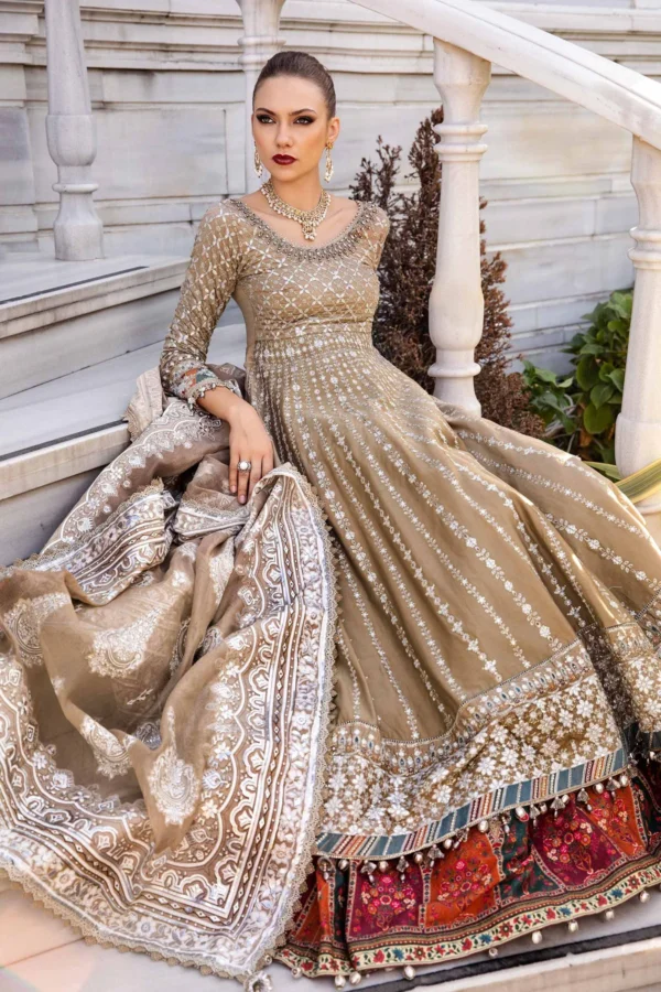 Maria B Stitched Embroidered Cotton Satin Suit | CST-810