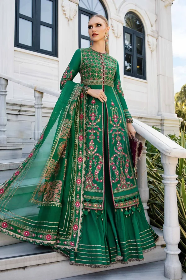 Maria B Stitched Embroidered Cotton Satin Suit | CST-811