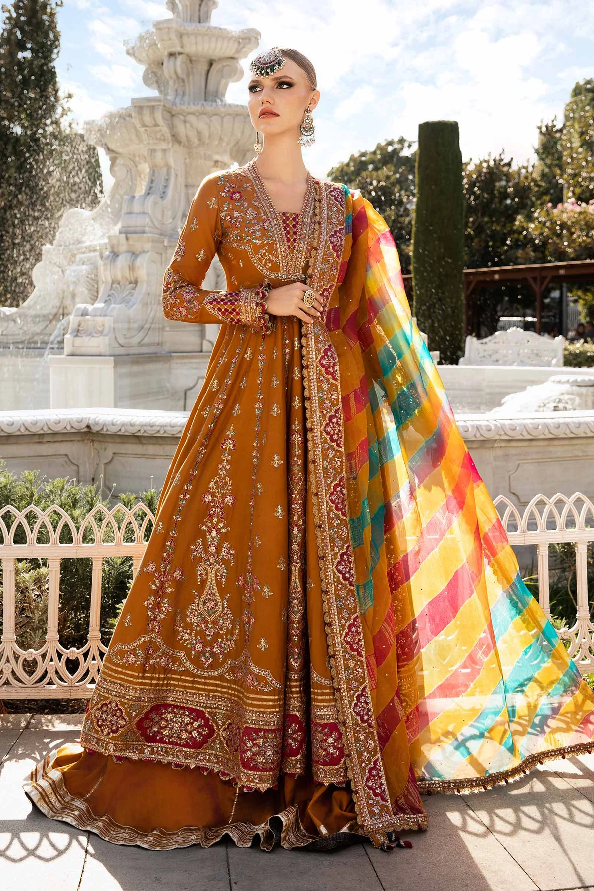 Maria B Stitched Embroidered Cotton Satin Suit | CST-812