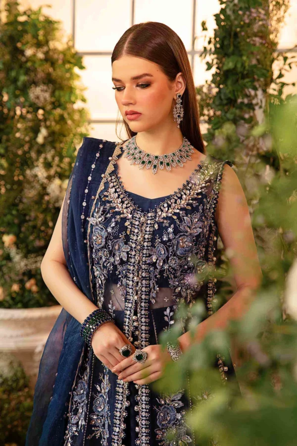 Maria B 3 Piece Stitched Embroidered Organza Suit - Image 8