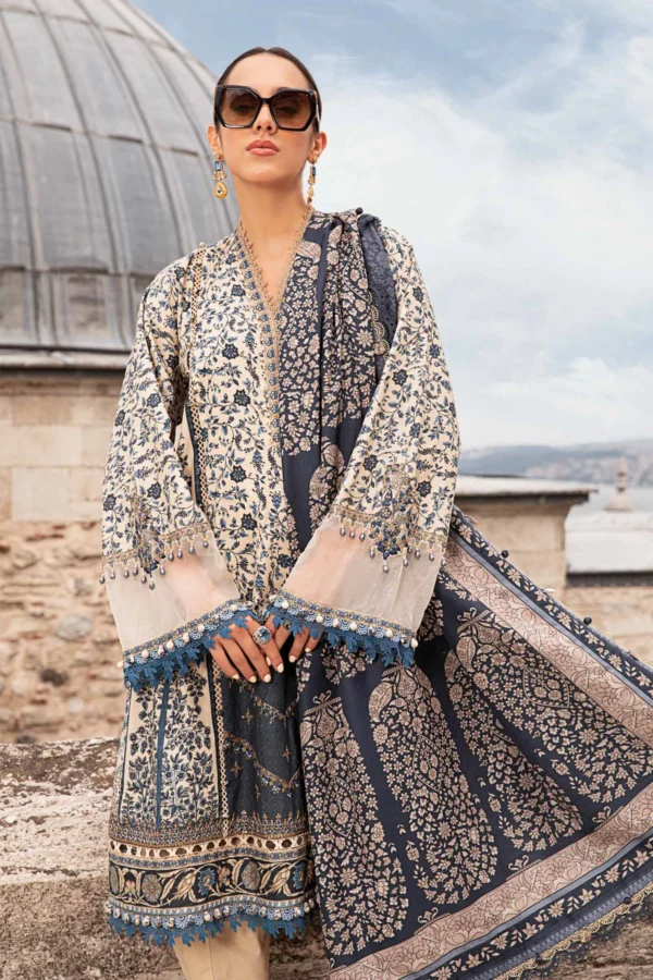 Maria B Stitched Printed Cambric Suit - Image 2