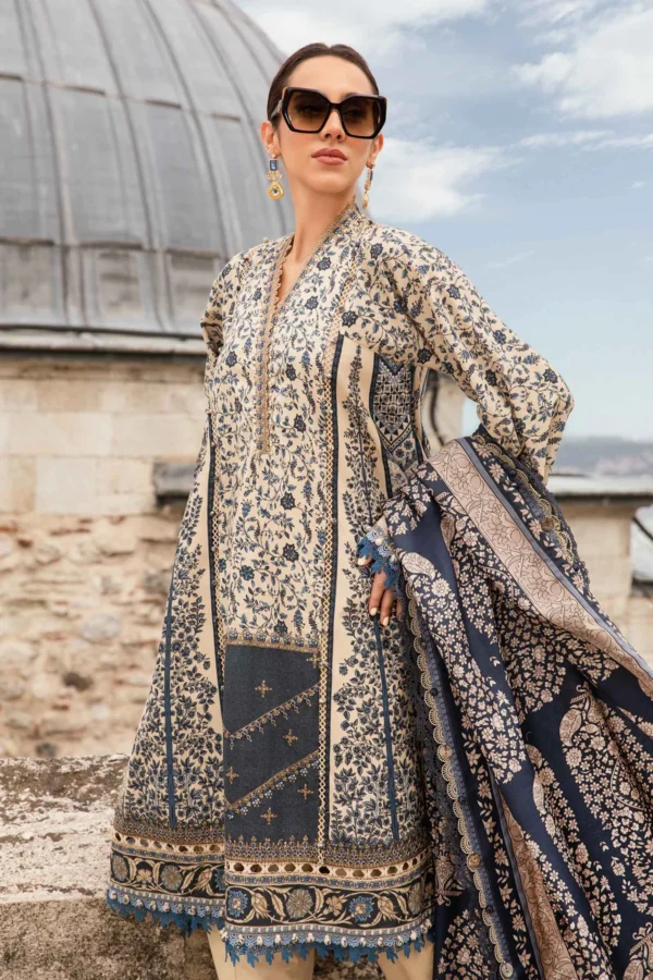 Maria B Stitched Printed Cambric Suit - Image 3