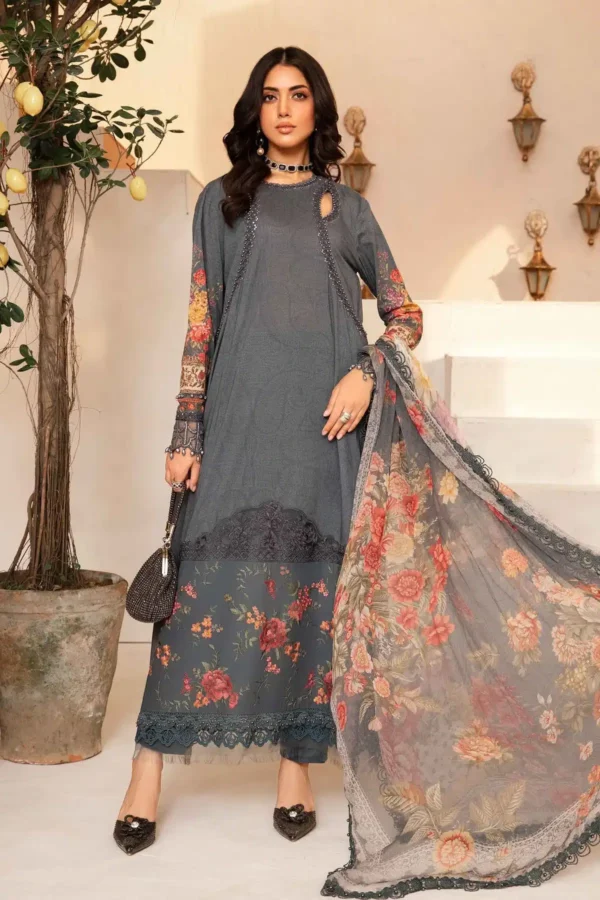 Maria B Stitched Printed Suit | MPT-2202-B