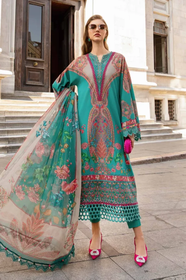 Maria B Stitched  Printed Cambric Suit