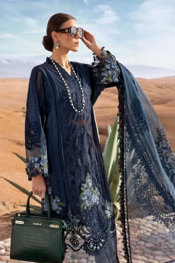 3 Piece Unstitched Embroidered Lawn Suit | D-2504-B - Image 2