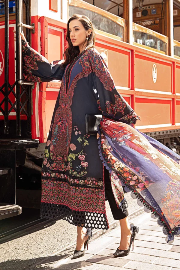 Maria B Stitched Printed Cambric Suit - Image 4