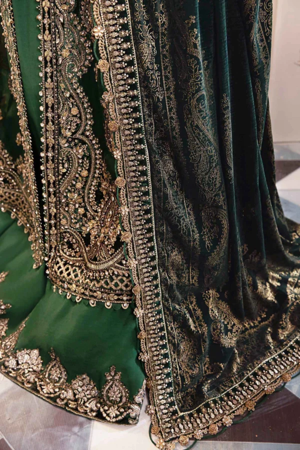Maria B 3 Piece Stitched Embroidered Organza Suit - Image 3