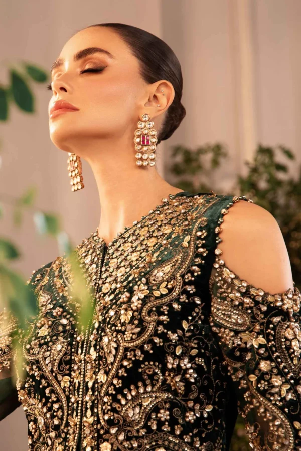 Maria B 3 Piece Stitched Embroidered Organza Suit - Image 5