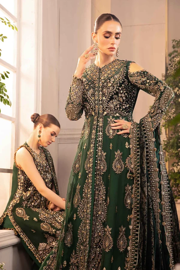 Maria B 3 Piece Stitched Embroidered Organza Suit - Image 6