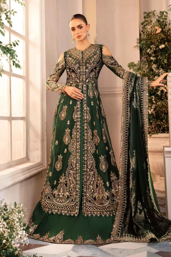 Maria B 3 Piece Stitched Embroidered Organza Suit - Image 2