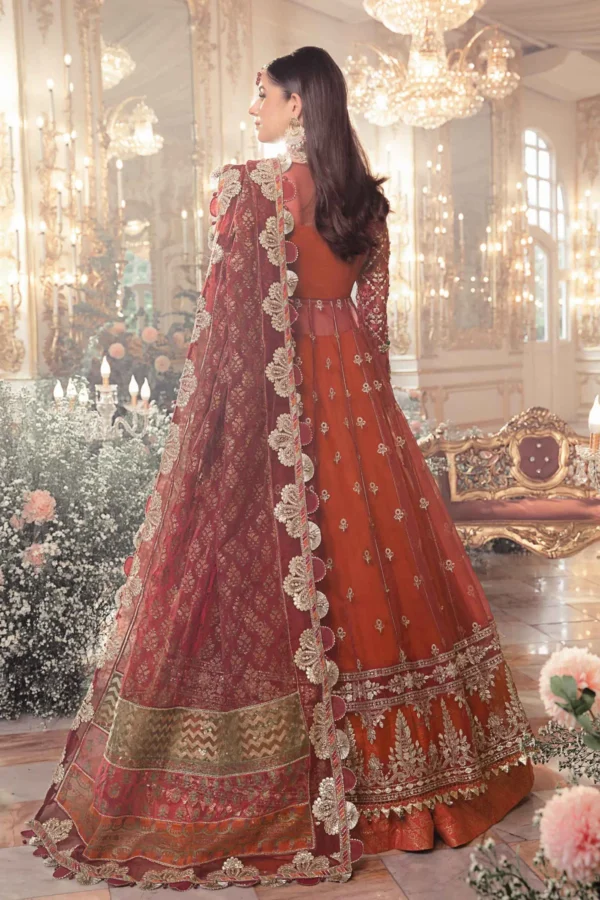 Maria B Stitched MBROIDERED | Maroon BD-2705 - Image 6