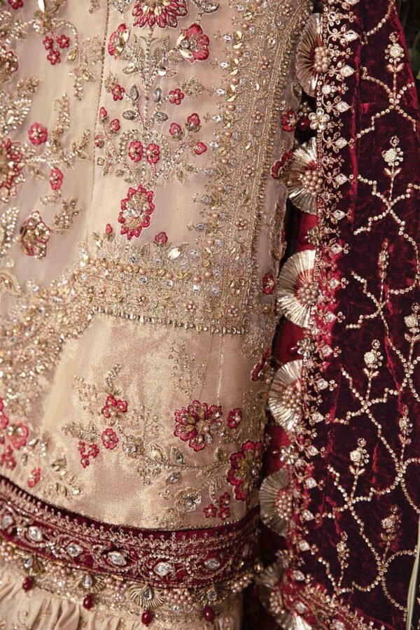 Maria B 3 Piece Stitched Embroidered Organza Suit - Image 3