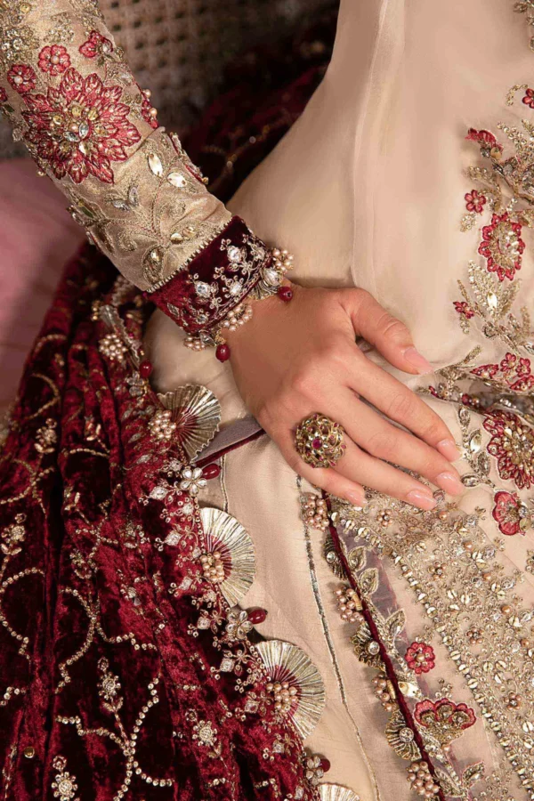 Maria B 3 Piece Stitched Embroidered Organza Suit - Image 2