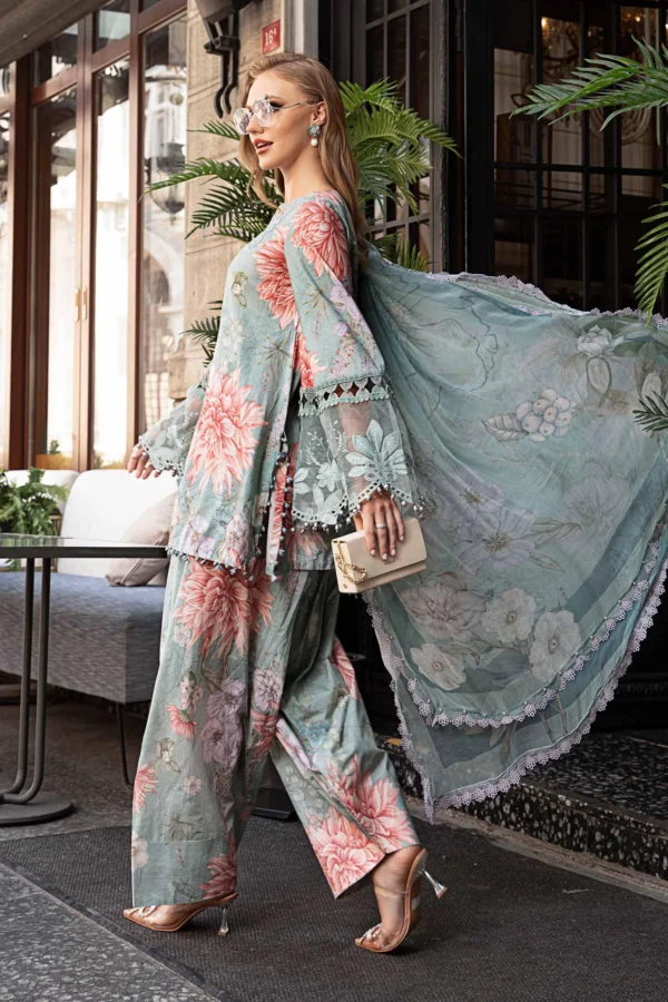 Maria B Stitched Printed Cambric Suit - Image 4